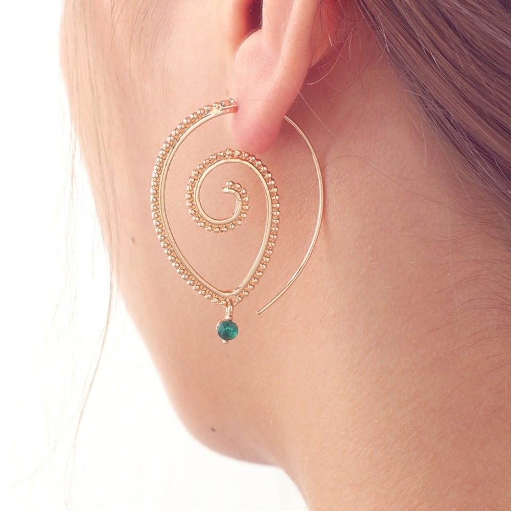 NEW boho swirl earrings - Picture 3 of 4